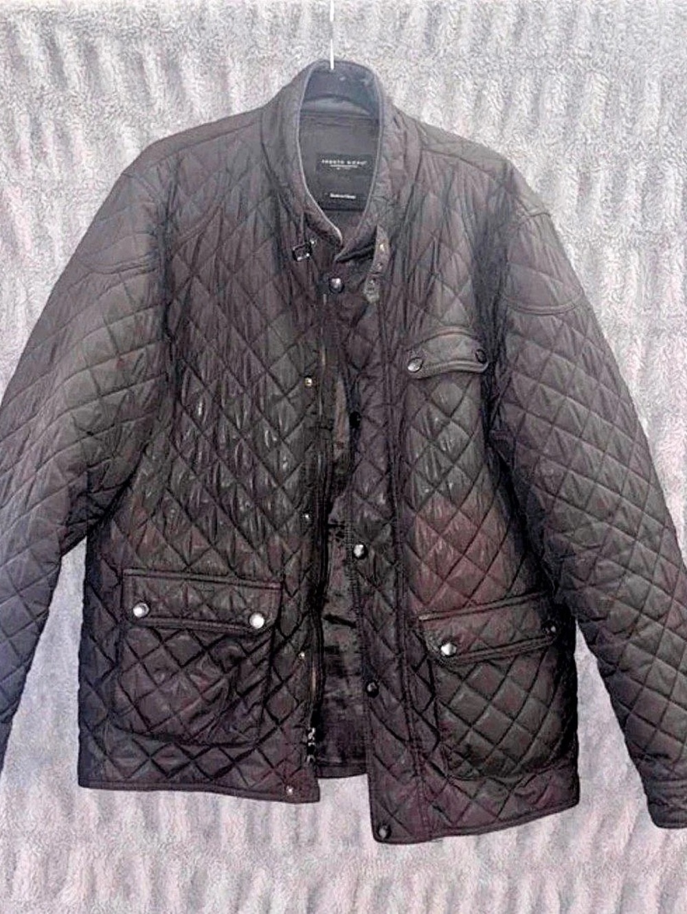Pronto Uomo Men's Quilted Jacket in Black Size XL Like New